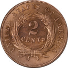 1864 Two  2  Cent Piece Small Motto Gem Bu Details Key Date Great Eye Appeal