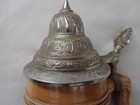 Vintage West German Relief Beer Stein Bier Lieb U  Lied Lidded Tavern Scene 9 In