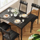 Dining Table Set Kitchen Table And Chairs Metal And Wood Upholstered Dining Sets