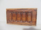 Antique Carved Wooden Panel Plaque Old Wood Victorian Scrolls 7 x12 5 