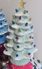 5 Ceramic Christmas Trees  Santa Head Cookie Jar And Glass Cookie Jar