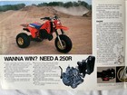 1985 Honda Atc 250r Genuine International Sales Brochure