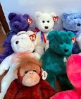 Lot 12 Ty Beanie Buddy Bear Flammingo Plush Stuffed Animal Vintage Retired Nwt