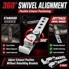 2-pack Swivel Exhaust Hangers - Universal Rotating Muffler Brackets 5 Holes