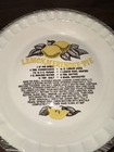 Vintage Lemon Meringue Pie Recipe Plate 11    Royal China Jeannette Usa 1980 Nice 