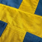 Vintage Sweden Flag Sewn Cloth Swedish Textile Nautical Ship Flag 29  X 17 