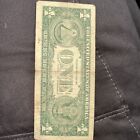 1957 One Dollar Blue Seal Note Silver Certificate Us Bill  1