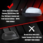 White Mirror Cover Caps Replacement For 2016-2023 Toyota Tacoma Trd Off Road  Tr