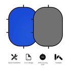 Collapsible Backdrop 59x78 7inches Pop Up Blue Grey Background Double Sided 2in1