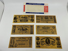  6   Antiqued Reproductions   Confederate Currency       Set A 