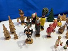 46 Erzgebirge Werner Antique German Handmade Wooden Animals People Trees Etc