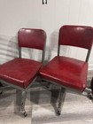 Vintage Royal Industrial Mcm Metal Adjustable Swivel Drafting Stool Chair  2pc 