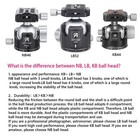 44 52mm Heavy Duty Tripod Ballhead Low Profile Tripod Head Cnc Camera Ballhead