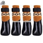 4pcs Dog Socks Anti Slip With Straps Traction Control Waterproof Paw Protector
