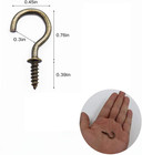 3 4   Antique Brass Ceiling Hooks 3 4 Inch Vintage Bronze Cup Hook Screw-in Ligh