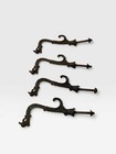 Antique Victorian Cast Iron Hall Hooks Ornate  Mythical Griffin serpent dragon