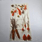 Vintage Vera Neumann Linen Tea Towel Fall Harvest Corn Vegetables Mcm Signed Nos