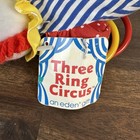 Vintage 1990s Circus Eden Toys Plush Clown Rattle Rings Baby Toy 8 5  4457