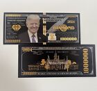 100pcs Black Gold Foil Banknote 2024 President Million Dollar Bill