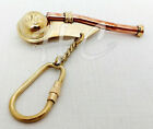Lot Of 100 Pcs Brass   Copper Boatswain Whistle - Bosun Call Pipe Keychain Gift