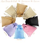 3x4 Inch  8cmx10cm  Cotton Linen Drawstring Gift Bags Wedding Party Favor Bags