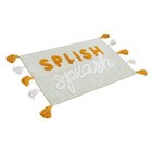  Splish Splash Embroidered Cotton Blend Bath Mat With Tassels 
