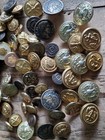 80  Assorted Vintage Metal Shank Buttons Anchors Eagles Piere Cardin Palm Beach