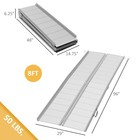 8  Folding Wheelchair Ramp Aluminum Portable Medical Mobility Threshold