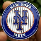 Premium Mlb New York Mets Poker Card Guard Chip Protector Coin Golf Marker
