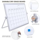 Dry Erase White Board 16x12in Large Magnetic Desktop Whiteboard With Stand 8 Mar