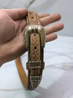 Vintage Alpaca Mexico 4-pc Ranger Belt Buckle Set Two Tone Silver Gold Western