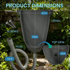 Waterless Urinal With Hose - Uv Resistant Outside Urinal  Outdoor Plastic Urinal