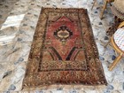 Antique Vintage Turkish Oushak Rug 4x6 6 Ft Hand-knotted Wool Tribal Geometric