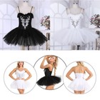 Women s Ballet Dance Dress Swan Lake Tutu Layer 3d Flower Leotards Costume