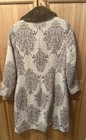 Vintage Charles Gray London Women   s M Beige brown Floral Faux Fur Overcoat 1960s