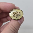 Vintage Anson Nurse Rn With Caduceus Mother Of Pearl Gold-tone Cufflinks Medical