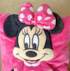 Disney Minnie Mouse 3d Plush Snuggle Throw Pillow Pink Soft 12 X 10