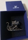 New In Box Swarovski Crystal Classic Sleigh Christmas Ornament  Silvertone