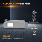 Driver Left Side Sun Visor Compatible With Mazda Cx-9 2010-2015 Gray
