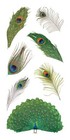 Scrapbooking Crafts Stickers Paper House Slim Peacock Feathers Peacocks Green