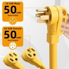 Realplus 50 Amp Y Splitter Adapter Cord For Rv And Ev Nema 14-50p To 2x 14-50p