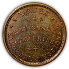 Civil War Merchant Token Dry Goods - United We Stand Uncirculated Bu Coin  4707