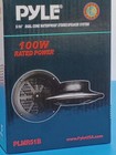 New  pyle Plmr51b 100 Watts 5 25   2 Way Black Marine Speakers Pair