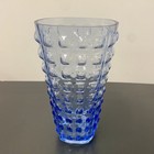 Vintage Blue Glass Tumbler Vase - 8 25  Tall