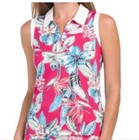 Tommy Bahama Women s Golf Top Sleeveless 1 4 Zip Tropical Floral Print Size M
