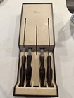 Cutco 4 Pc Swirl Carving Knife Set W  Wall Mount Tray 1724 1726 1729 1727 1725
