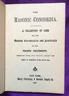 Masonic Concordia - Odes For Mason Ceremonies   Festivals - 1923  Rare