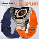 For Apple Watch Band 11 10 9 8 7 Se 6 5 4 Replacement Silicone Wrist Watch Strap