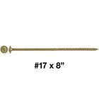  17 X 8 Construction Lag Screw - Torx star Drive Heavy Duty Structural Lag Sc   