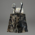 Vintage Lederhosen German Deer Skin Leather Shorts Suspenders Men Size 44